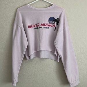 light pink Santa Monica cropped tee